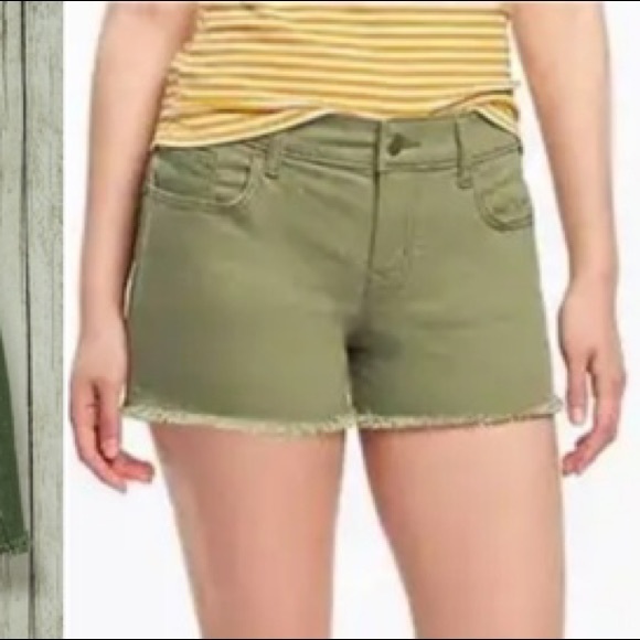Old Navy Pants - Old navy olive cut off boyfriend shorts 10